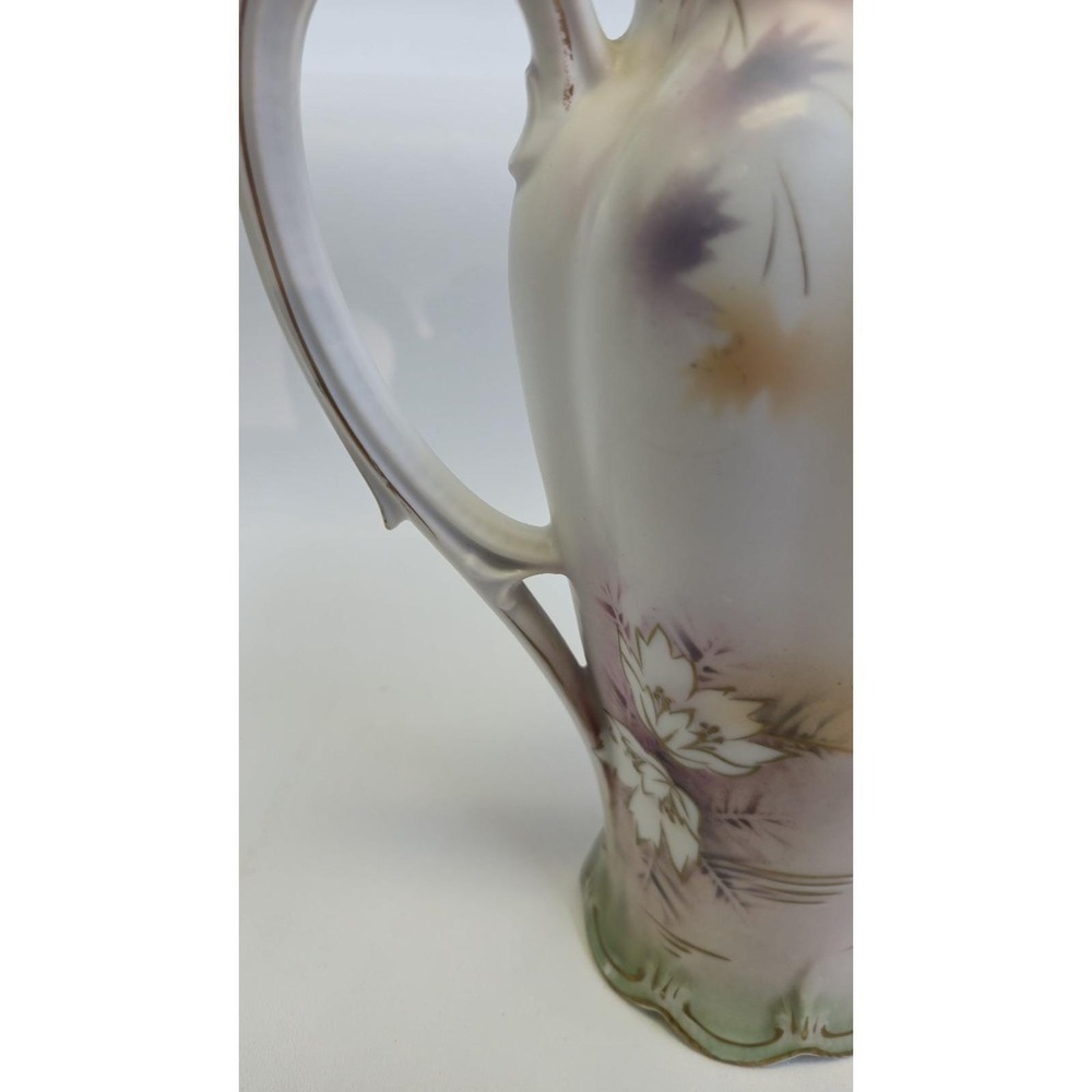 Antique R.S. Prussia "Swans on Lake" Chocolate Pot - Satin Finish - Art Nouveau - Picture 13 of 16
